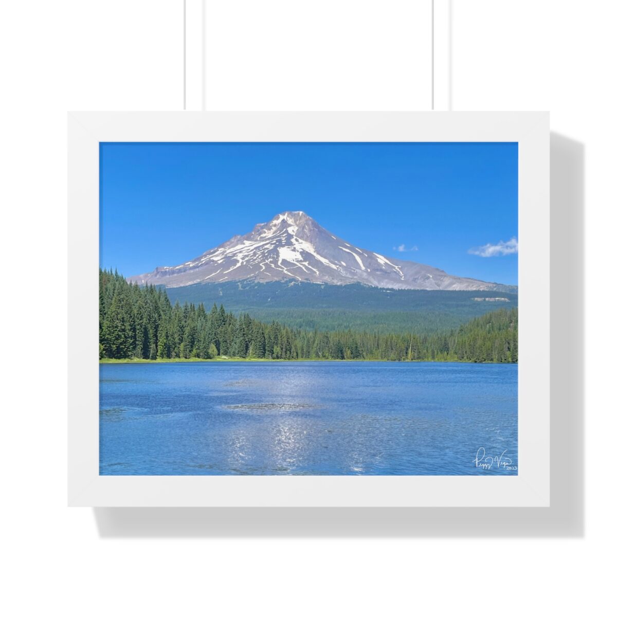 Lake Trillium Framed Print by Peggy Vega